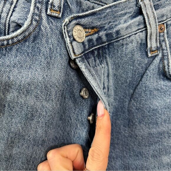 AGOLDE Criss Cross Jeans Straight Leg In Eternal - Picture 6 of 9